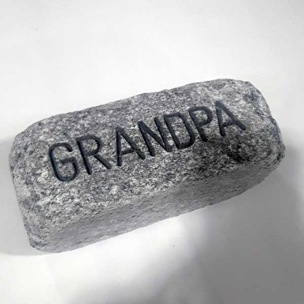 GRANDPA, Engraved Soapstone **Can only be purchased with sauna**