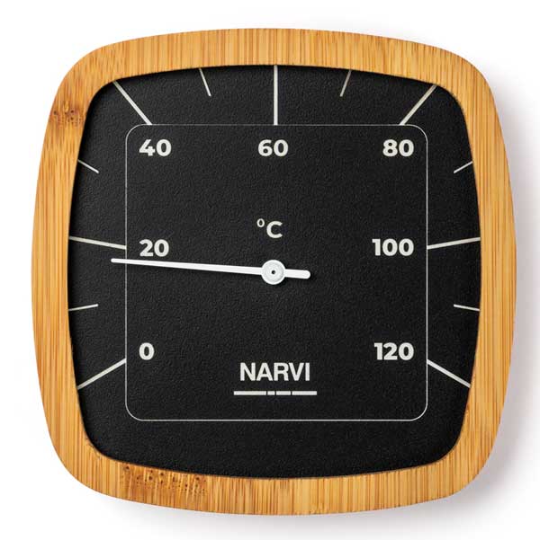 Narvi Black Thermometer Celsius **Can only be purchased with sauna**