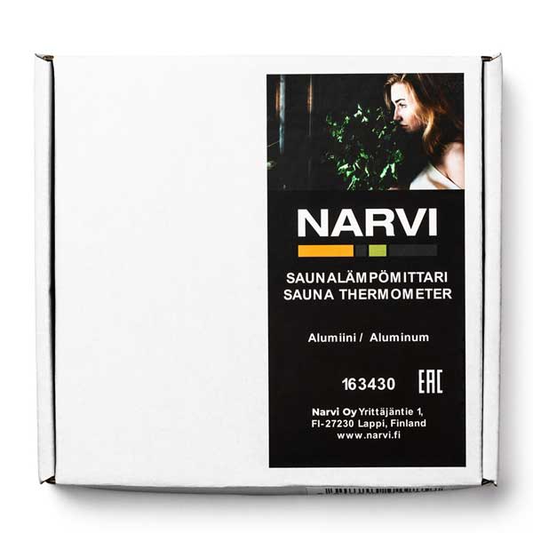 Narvi Black Thermometer Celsius **Can only be purchased with sauna**