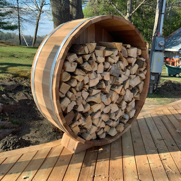 5' Clear Cedar Firewood Storage **Can only be purchased with sauna**