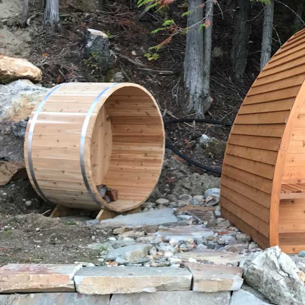 5' Knotty Cedar Firewood Storage **Can only be purchased with sauna**
