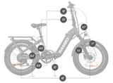 Rambo Electric Bikes Ranger Folding EBike