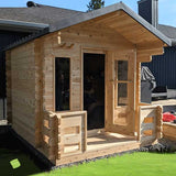 Canadian Timber Georgian Cabin Sauna with Porch