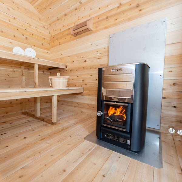 Canadian Timber Georgian Cabin Sauna with Porch