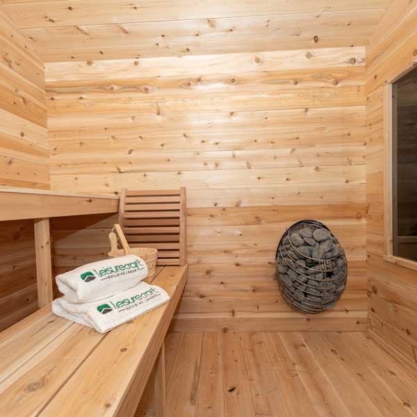 Canadian Timber Georgian Cabin Sauna with Porch