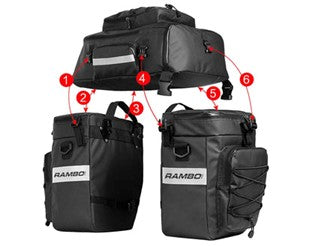 RAMBO Triple Accessory Bag (REQUIRES PURCHASE OF BIKE) – Elite Wellness ...