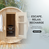 Electric Saunas Hero Banner with Product